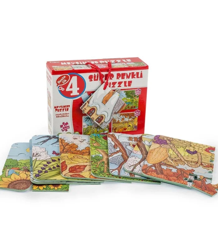 2488  MEVSİMLER SÜPER RENKLİ PUZZLE 4LÜ