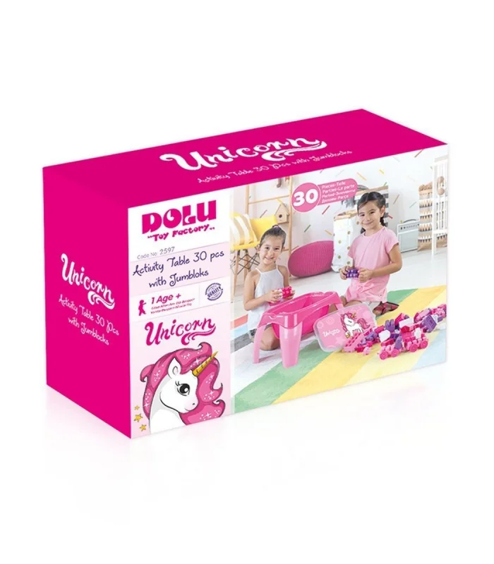 2598 UNICORN AKTIVITE OYUN MASASI 30PCS MEGA BLOK