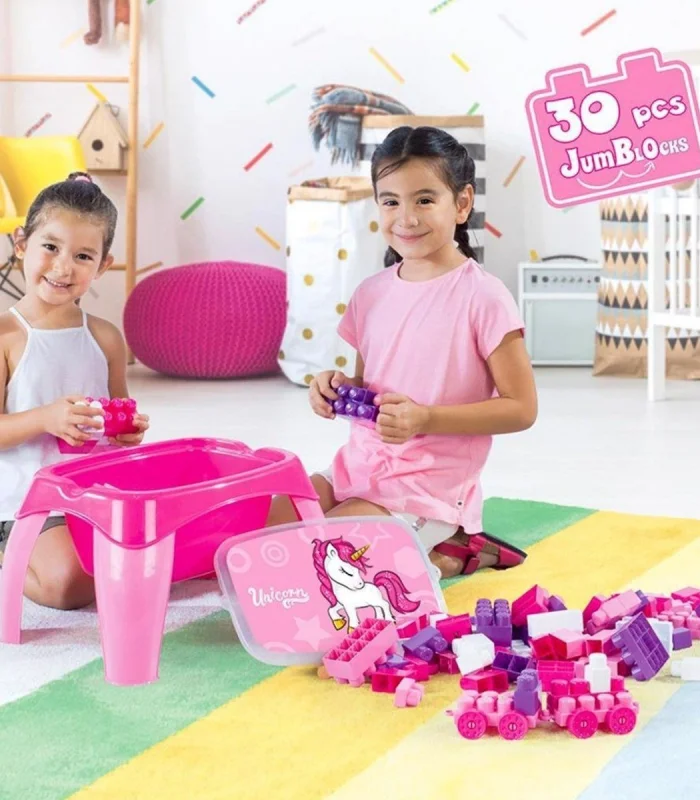 2598 UNICORN AKTIVITE OYUN MASASI 30PCS MEGA BLOK
