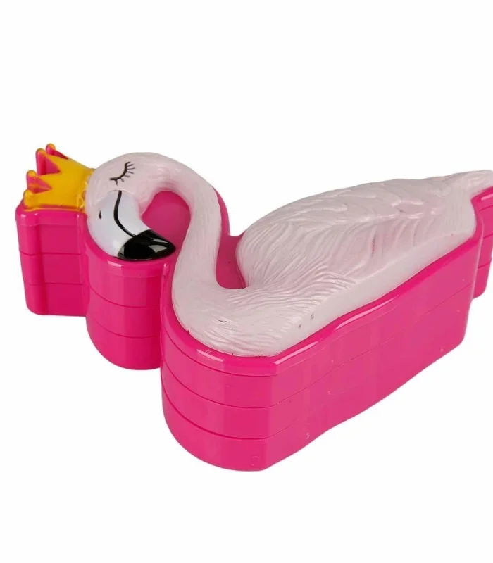 2599 Flamingo Şekilli 3 Katlı Makyaj Güzellik Seti