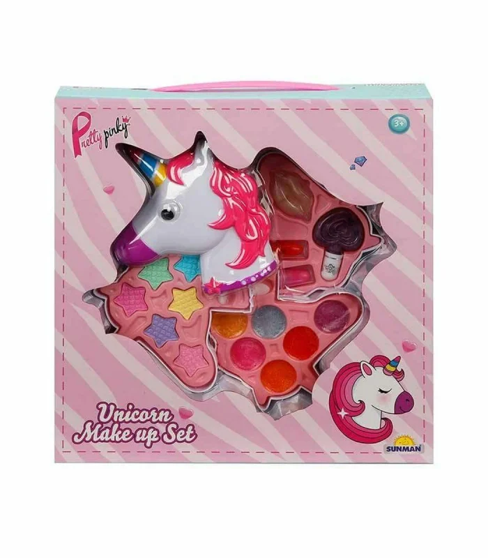 2602 Unicorn Şekilli 3 Katlı Makyaj Güzellik Seti