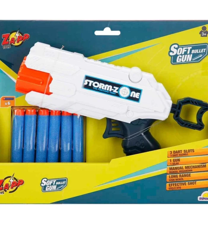 2712 Zapp 6 Mermili Sünger Dart Atan Silah -Sunman