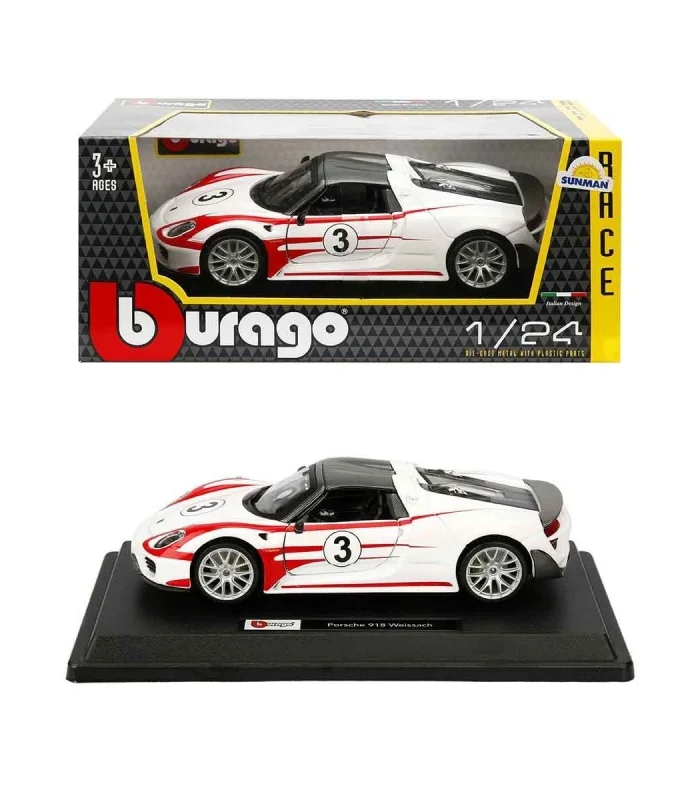 28009 Burago Porsche 918 Spyder 1:24 Model Araba -Sunman