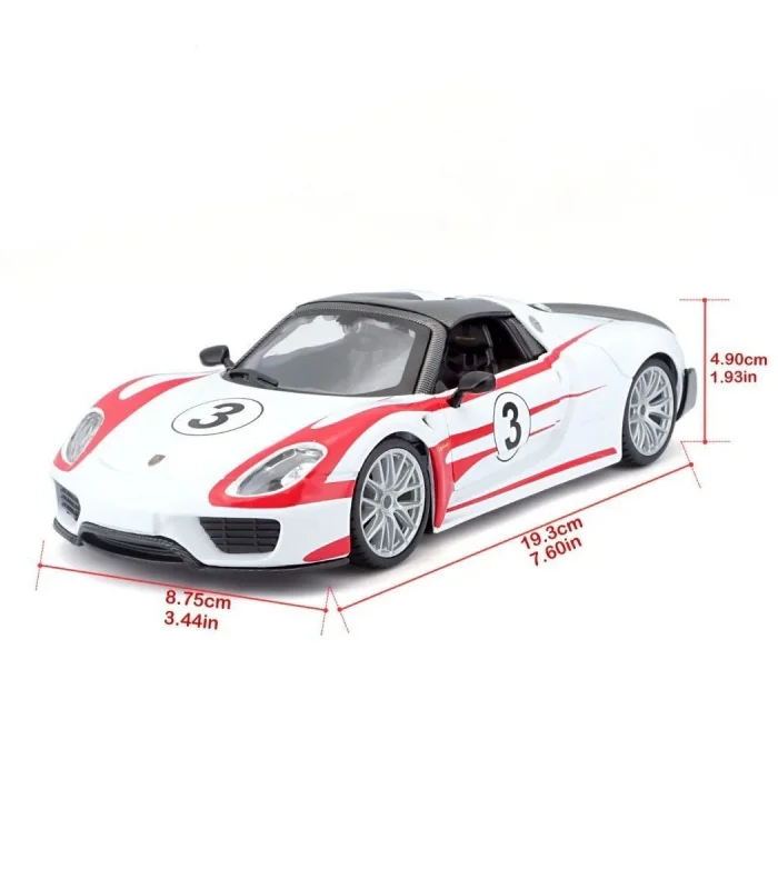 28009 Burago Porsche 918 Spyder 1:24 Model Araba -Sunman