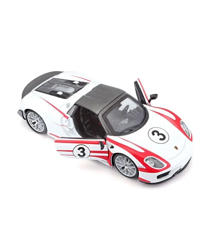 28009 Burago Porsche 918 Spyder 1:24 Model Araba -Sunman