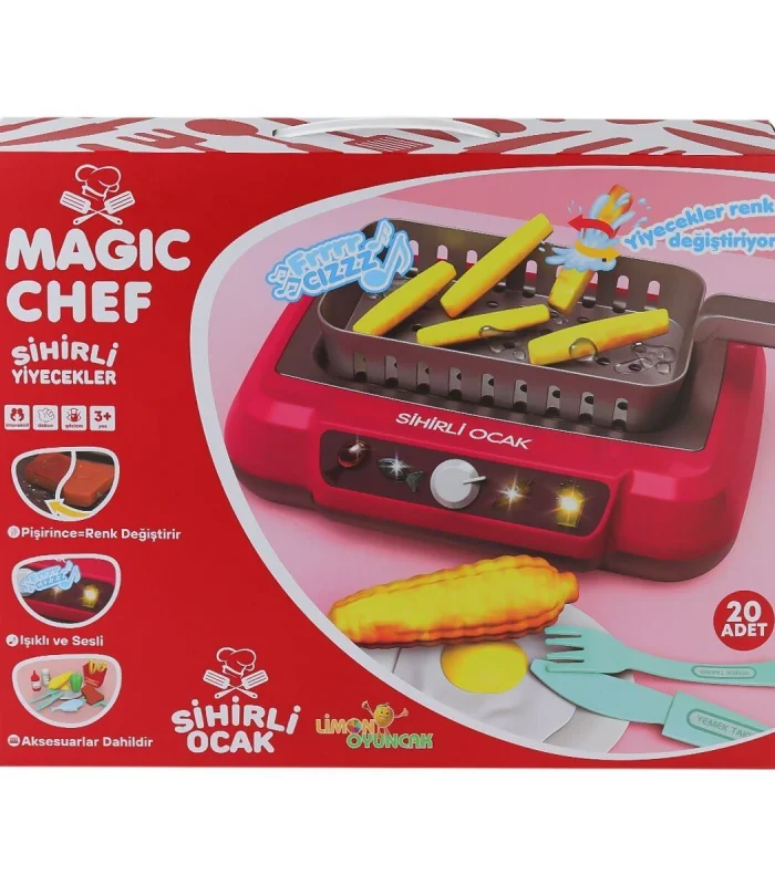 2A550 Magic Chef Barbekü Ocak Seti -Limon Oyuncak