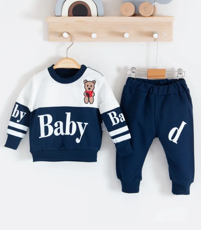 3-18 Ay Erkek Bebek Alt&Üst Takımı Baby 2li Lacivert