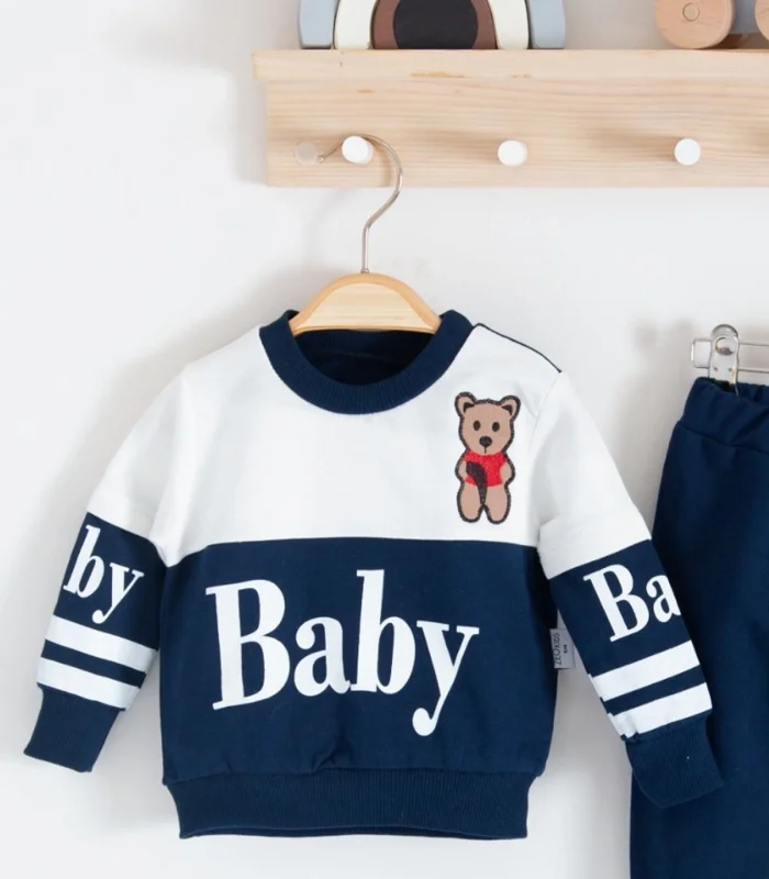 3-18 Ay Erkek Bebek Alt&Üst Takımı Baby 2li Lacivert