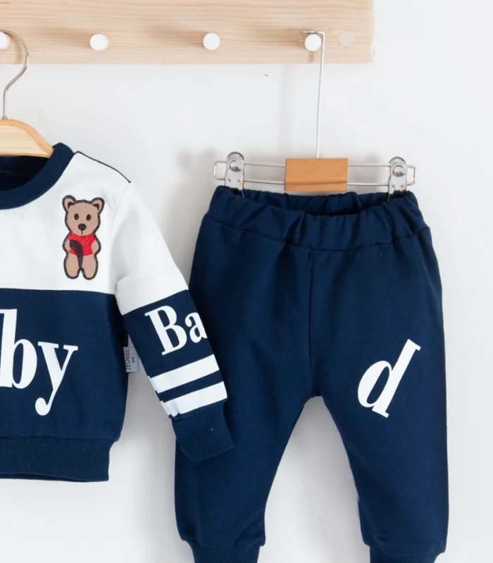 3-18 Ay Erkek Bebek Alt&Üst Takımı Baby 2li Lacivert