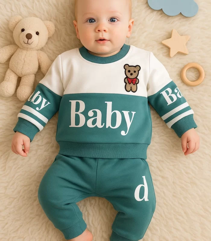 3-18 Ay Erkek Bebek Alt&Üst Takımı Baby 2li Yeşil