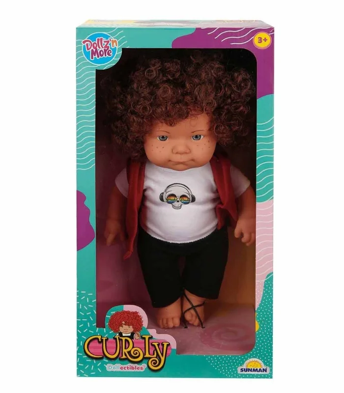 30151 Sunman, Curly Kıvırcık Saçlı Bebek 35 cm