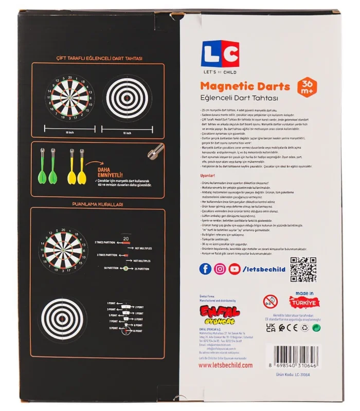 31064-LC Eğlenceli Manyetik Dart -Lets be Child