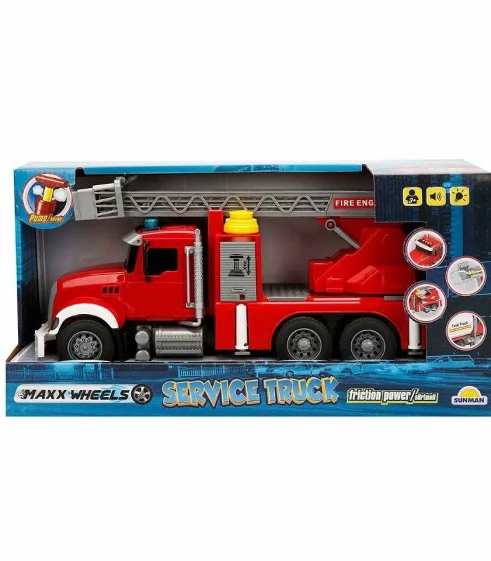 3326 Maxx Wheels Sesli ve Işıklı İtfaiye Araçları -Sunman