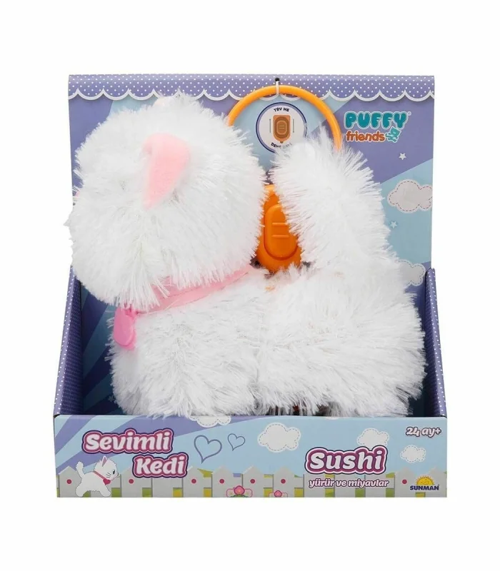 3377 Sevimli Kedi Sushi Sesli ve Hareketli -Sunman
