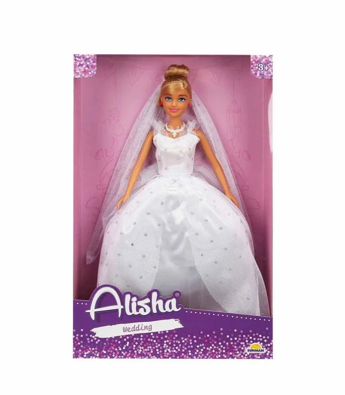 3381 SUN-RST-SIS-Gelinlikli Manken Bebek Alisha 29 cm - Sunman