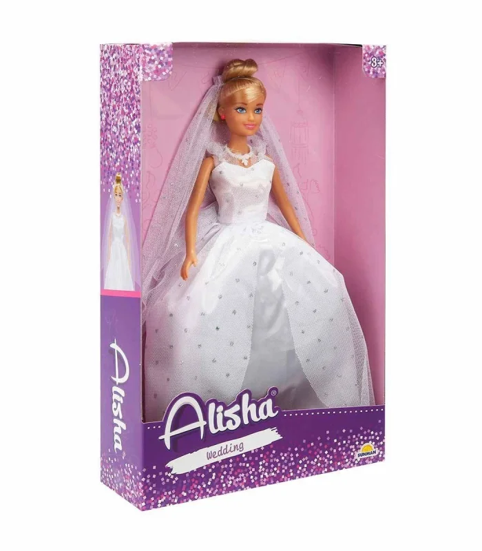 3381 SUN-RST-SIS-Gelinlikli Manken Bebek Alisha 29 cm - Sunman