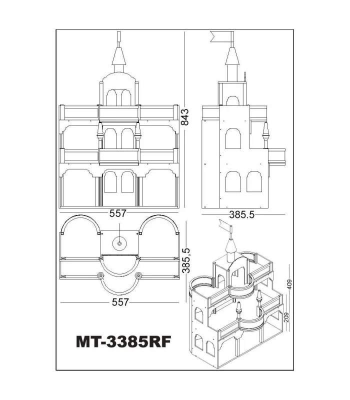 3385RF Mentari Ahşap Prenses Kalesi