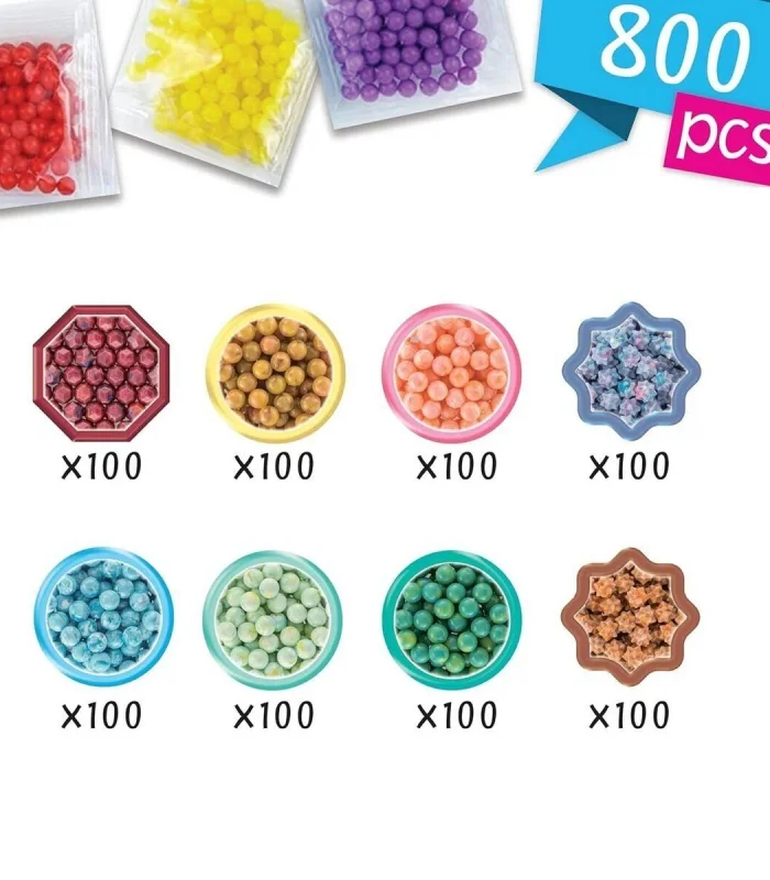 35089 AquaBeads Suluboya Renkleri Yedek Boncuk Pakedi- 800 parça +4 yaş