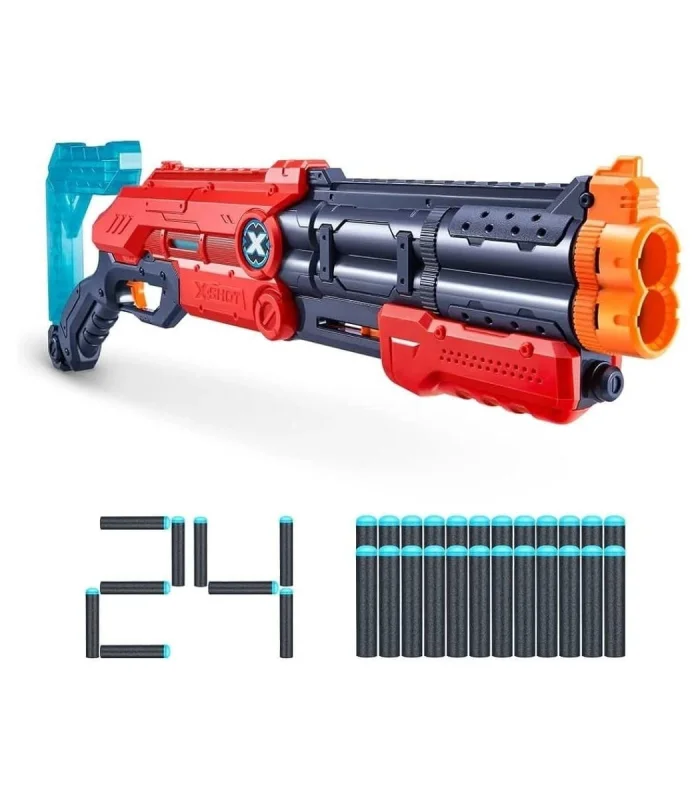 36436 Zuru X-Shot Silah Sünger Atan Excel-Vigilante 24 Mermi -Sunman