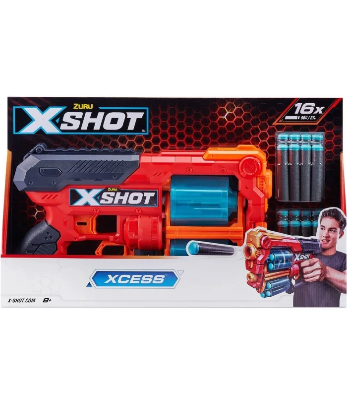 36737 Zuru X Shot Sünger Atan Excel-Xcess 16 Mermili Silah