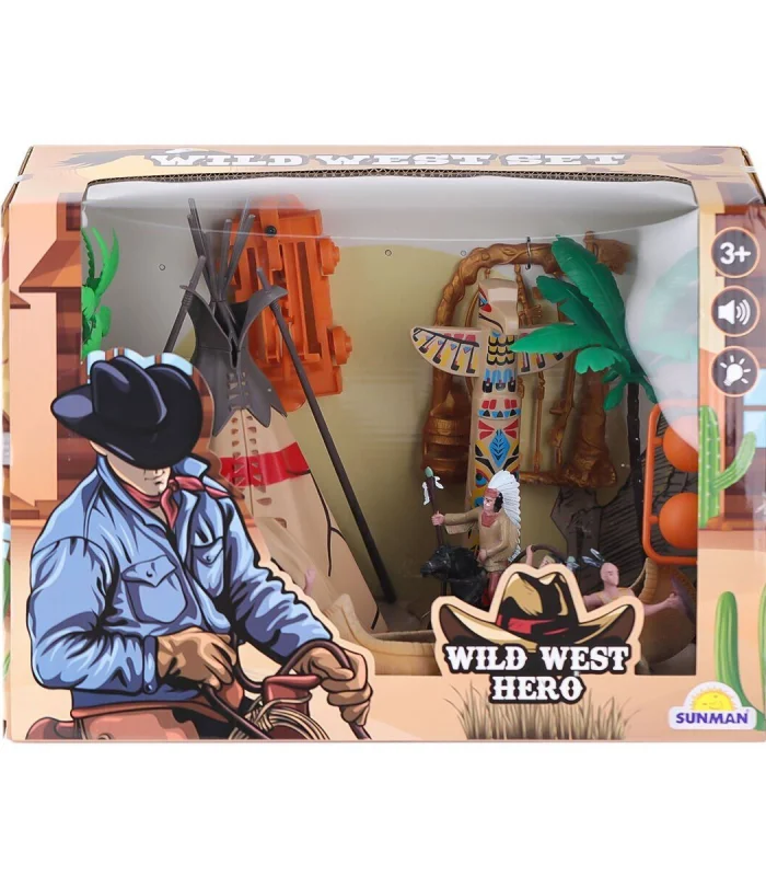 4339 Kızılderili Sesli Işıklı Kovboy Oyun Seti