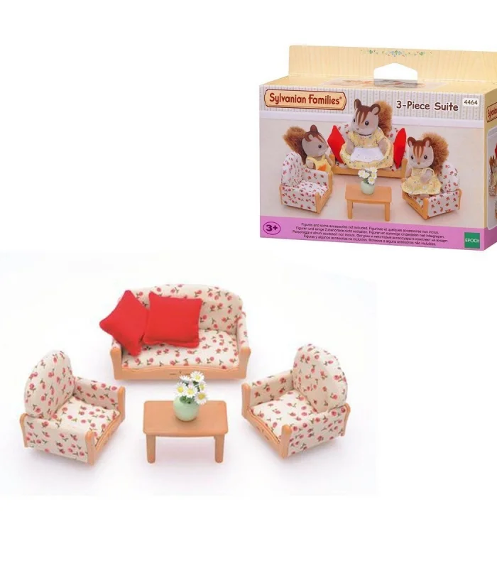 4464 Sylvanian Families, 3 Parça Koltuk Seti , +3 yaş, figürler ayrı satılır.