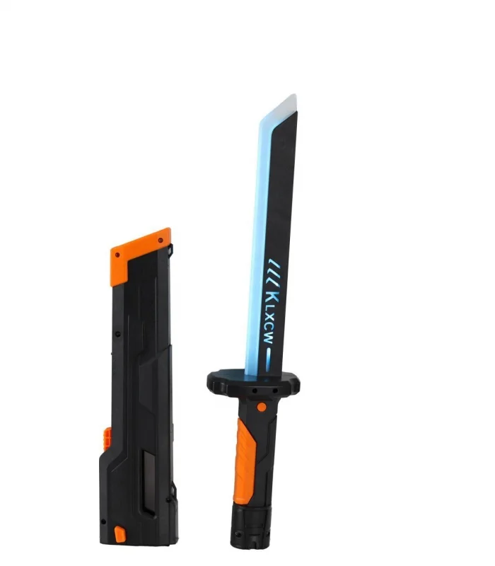 456-38M 44 CM KIVILCIM ÇIKARAN FARKLI RENKLERDE LED IŞIN KILICI 2 KILIÇ BİRLEŞTR