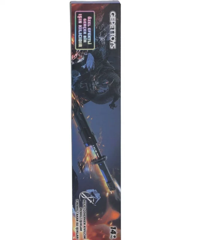 456-38M 44 CM KIVILCIM ÇIKARAN FARKLI RENKLERDE LED IŞIN KILICI 2 KILIÇ BİRLEŞTR