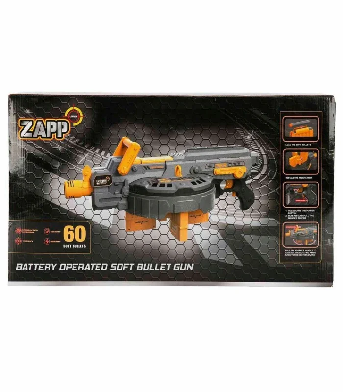 4573 Zapp Toys 60 Mermili Sünger Dart Atan Silah 54 cm -Sunman