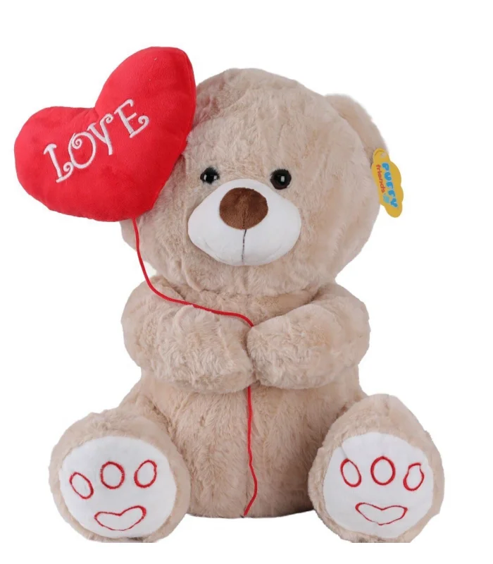 4740 SUN-JNH-PFF-SK PELUŞ AYI KALPLİ BALONLU 40CM 2R