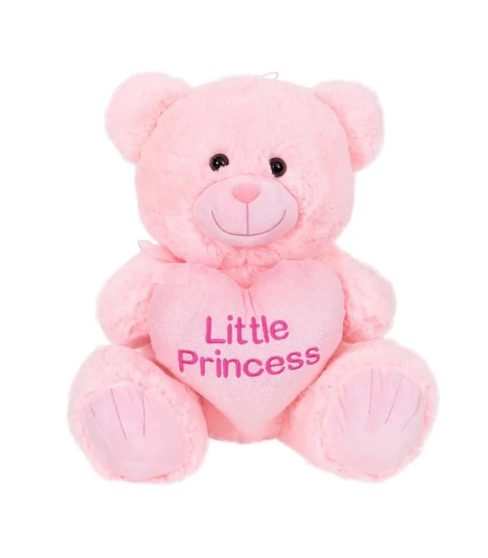 4763 Peluş Ayı Prens ve Prenses Kalpli Ayı 45 cm