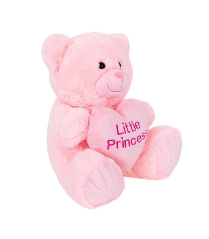 4763 Peluş Ayı Prens ve Prenses Kalpli Ayı 45 cm