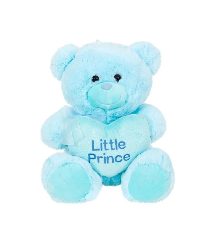 4763 Peluş Ayı Prens ve Prenses Kalpli Ayı 45 cm