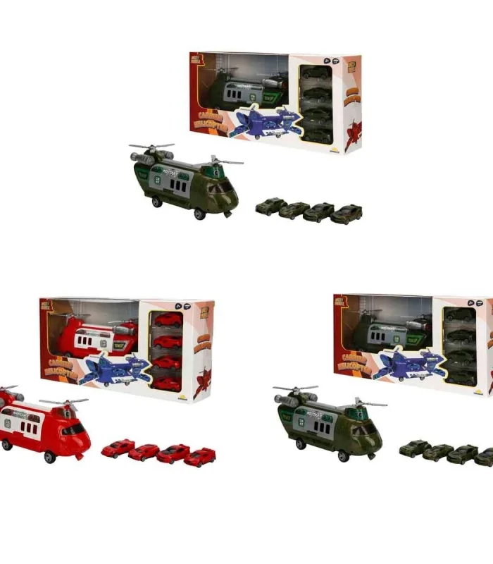 4782 SUN-RYL-MXX-GARAJ SET POLİS AMBULANS ASKER TAŞIYICI HELİKOPTER ARB 3R