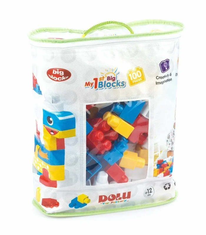 5020 OYUNCAK BASKILI TORBADA BÜYÜK BLOKLAR 100 PARÇA