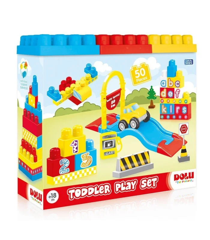 5025 OYUNCAK YOL VE BLOK SET 50 PARÇA