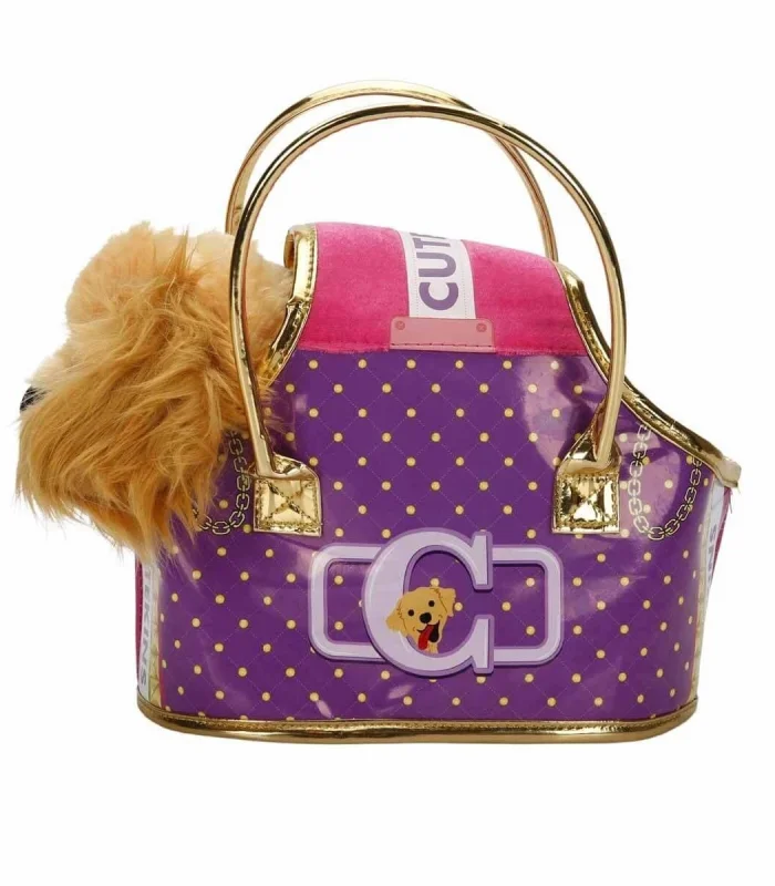 50585 Cutekins Taşıma Çantalı Peluş Köpek -Sunman