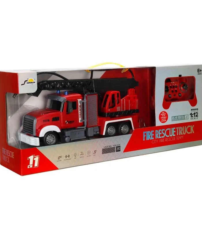 5092 SUN-RST-RC KAMYON 1 12 İTFAİYE FF SES IŞIK 3 7V USB 2 4 GHZ