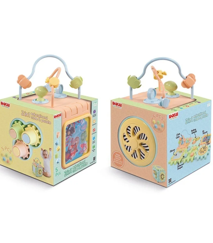 5192 Eğitici Küp ve Puzzle 2IN1 -Dolu Oyuncak