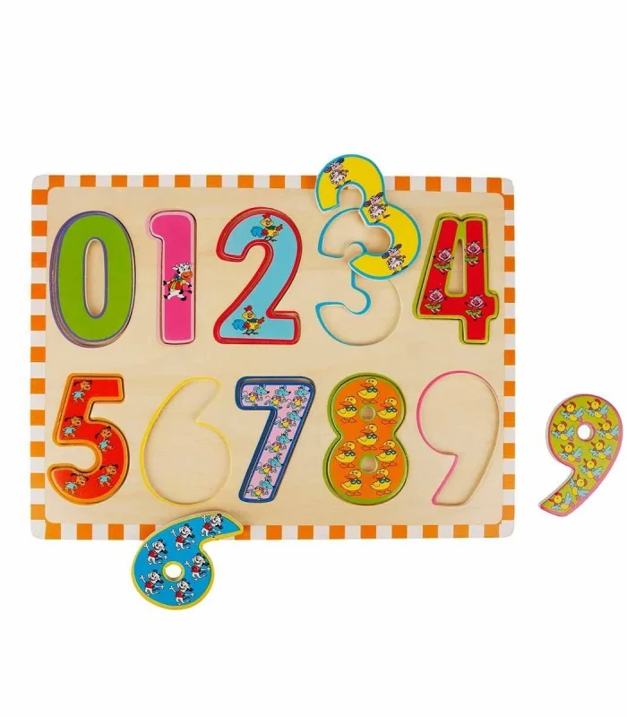 5215 -Wooden Puzzle Numbers 10 Parça