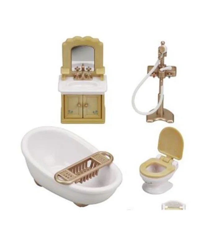 5286 Sylvanian Families, Banyo Seti, 20 parça ,+3 yaş, figürler ayrı satılır.