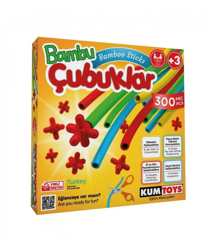 5462 KumToys, Bambu Çubuklar - 300 parça / +3 yaş