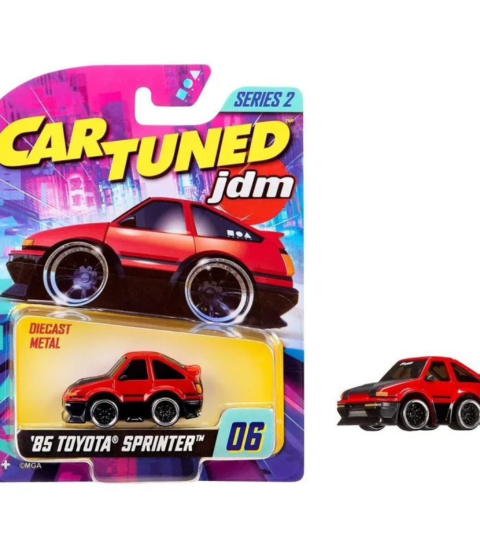 558958 CarTuned JDM 1985-87 Sprinter Trueno GT-Apex AE86 - Siyah Kırmızı Araba