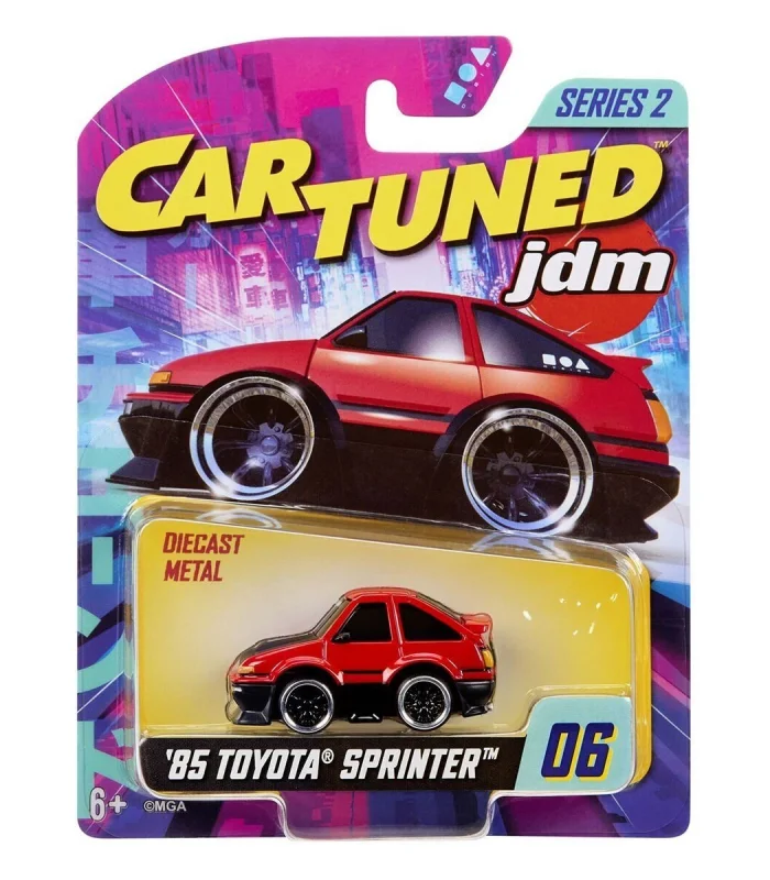 558958 CarTuned JDM 1985-87 Sprinter Trueno GT-Apex AE86 - Siyah Kırmızı Araba