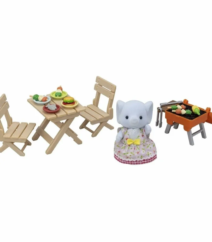 5640 Sylvanian Families Fil Kız ve Barbekü Piknik Seti  +3 yaş