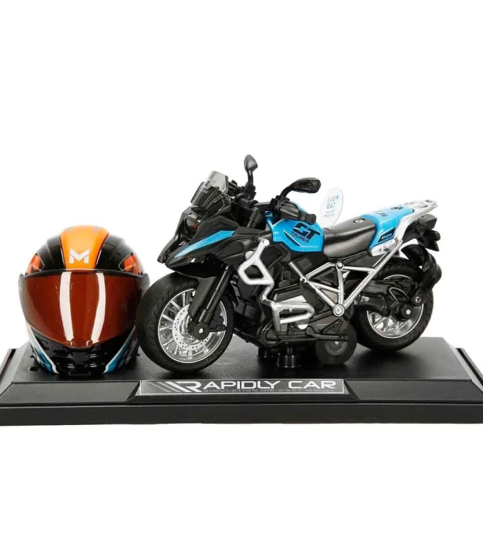 5834 SUN-MYG-MOTOSİKLET 1 14 BMW OFF-ROAD KASKLI FİGÜR PB 3R SES IŞIK