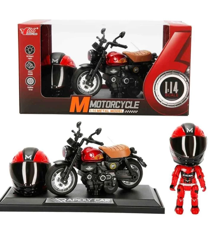 5835 SUN-MYG-MOTOSİKLET 1 14 HONDA MONKEY KASKLI FİGÜR PB 3R SES IŞIK
