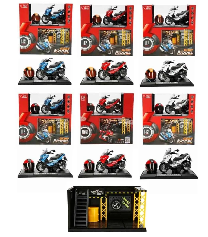 5839 SUN-MYG-MOTOSİKLET 1 12 BMW KASKLI FİGÜR PB.3R SES IŞIK