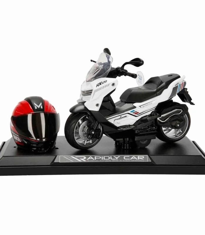 5839 SUN-MYG-MOTOSİKLET 1 12 BMW KASKLI FİGÜR PB.3R SES IŞIK