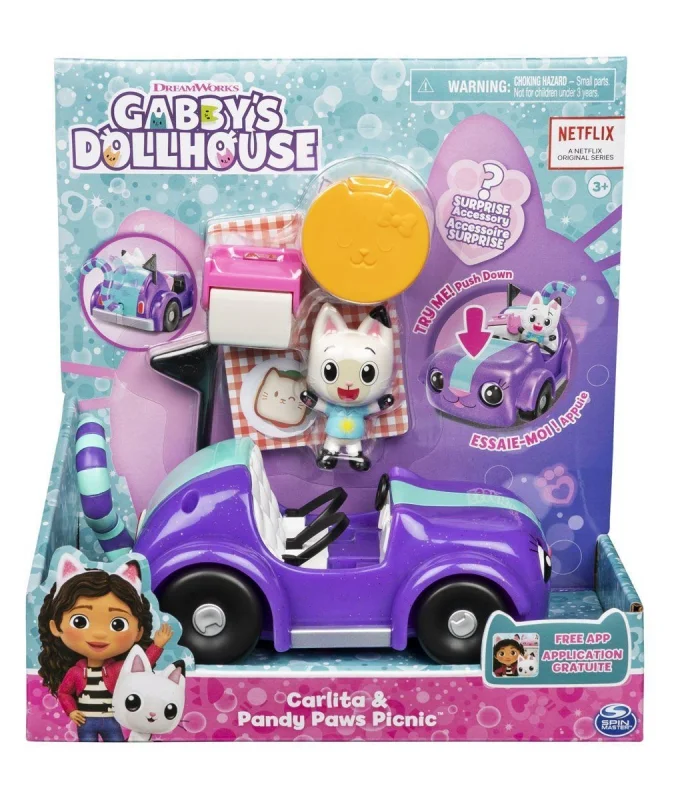 6062145 Gabbys Dollhouse Pandy Paws ve Carlita Araba